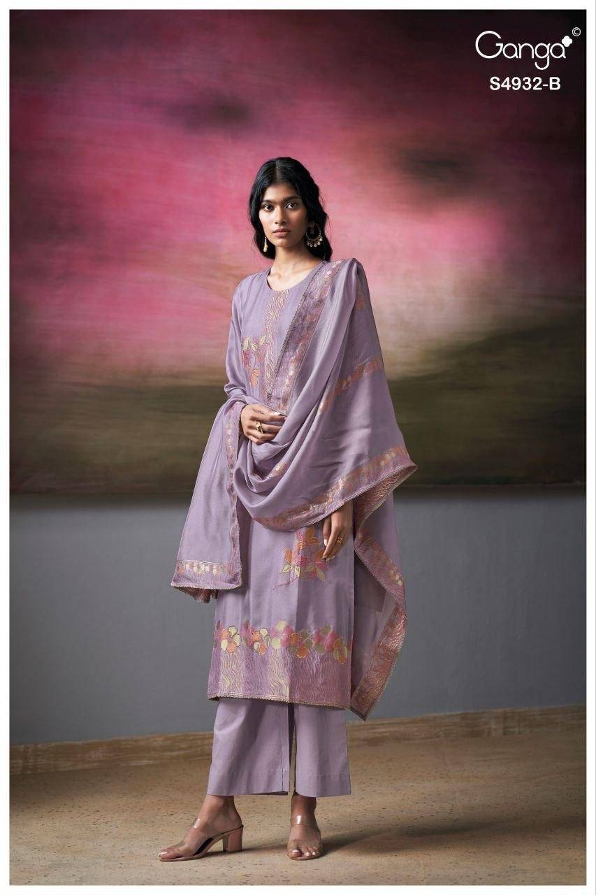 TOSHIKA 4932 By Ganga Fashion Stylish Beautiful Colourful Silk Dresses At Wholesale Price